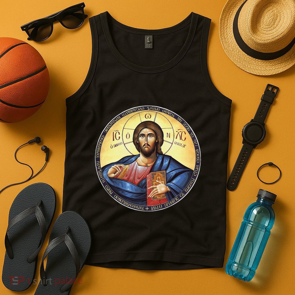 Jesus Christ Pantocrator Orthodox Byzantine Icon Tank Top