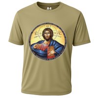 Jesus Christ Pantocrator Orthodox Byzantine Icon Performance Shirt