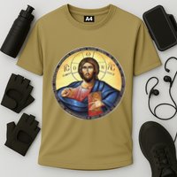 Jesus Christ Pantocrator Orthodox Byzantine Icon Performance Shirt