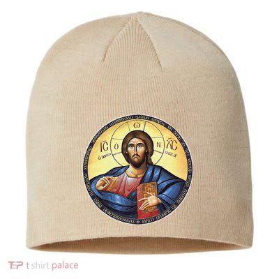 Jesus Christ Pantocrator Orthodox Byzantine Icon Sustainable Beanie