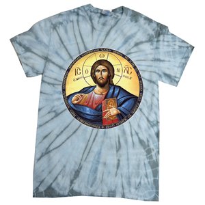 Jesus Christ Pantocrator Orthodox Byzantine Icon Tie-Dye T-Shirt