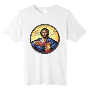 Jesus Christ Pantocrator Orthodox Byzantine Icon Tall Fusion ChromaSoft Performance T-Shirt