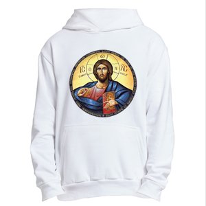 Jesus Christ Pantocrator Orthodox Byzantine Icon Urban Pullover Hoodie