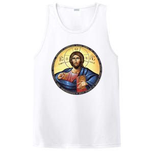 Jesus Christ Pantocrator Orthodox Byzantine Icon PosiCharge Competitor Tank