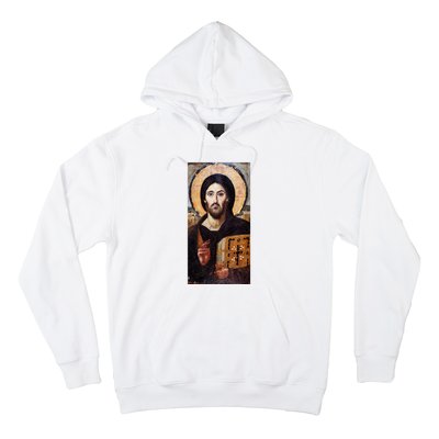 Jesus Christ Pantocrator Sinai Orthodox Christian Icon Gifts Hoodie