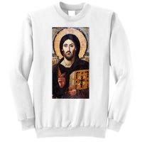 Jesus Christ Pantocrator Sinai Orthodox Christian Icon Gifts Sweatshirt