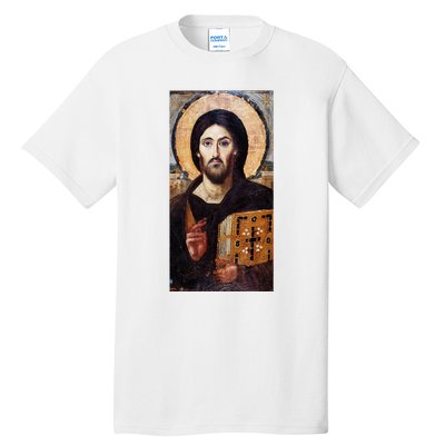 Jesus Christ Pantocrator Sinai Orthodox Christian Icon Gifts Tall T-Shirt