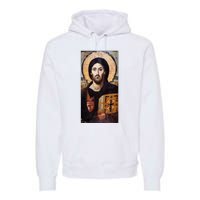 Jesus Christ Pantocrator Sinai Orthodox Christian Icon Gifts Premium Hoodie