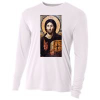 Jesus Christ Pantocrator Sinai Orthodox Christian Icon Gifts Cooling Performance Long Sleeve Crew