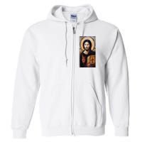 Jesus Christ Pantocrator Sinai Orthodox Christian Icon Gifts Full Zip Hoodie