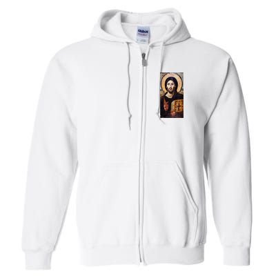 Jesus Christ Pantocrator Sinai Orthodox Christian Icon Gifts Full Zip Hoodie