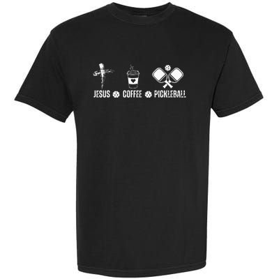 Jesus Coffee Pickleball Funny Christian Pickleball Lovers Garment-Dyed Heavyweight T-Shirt