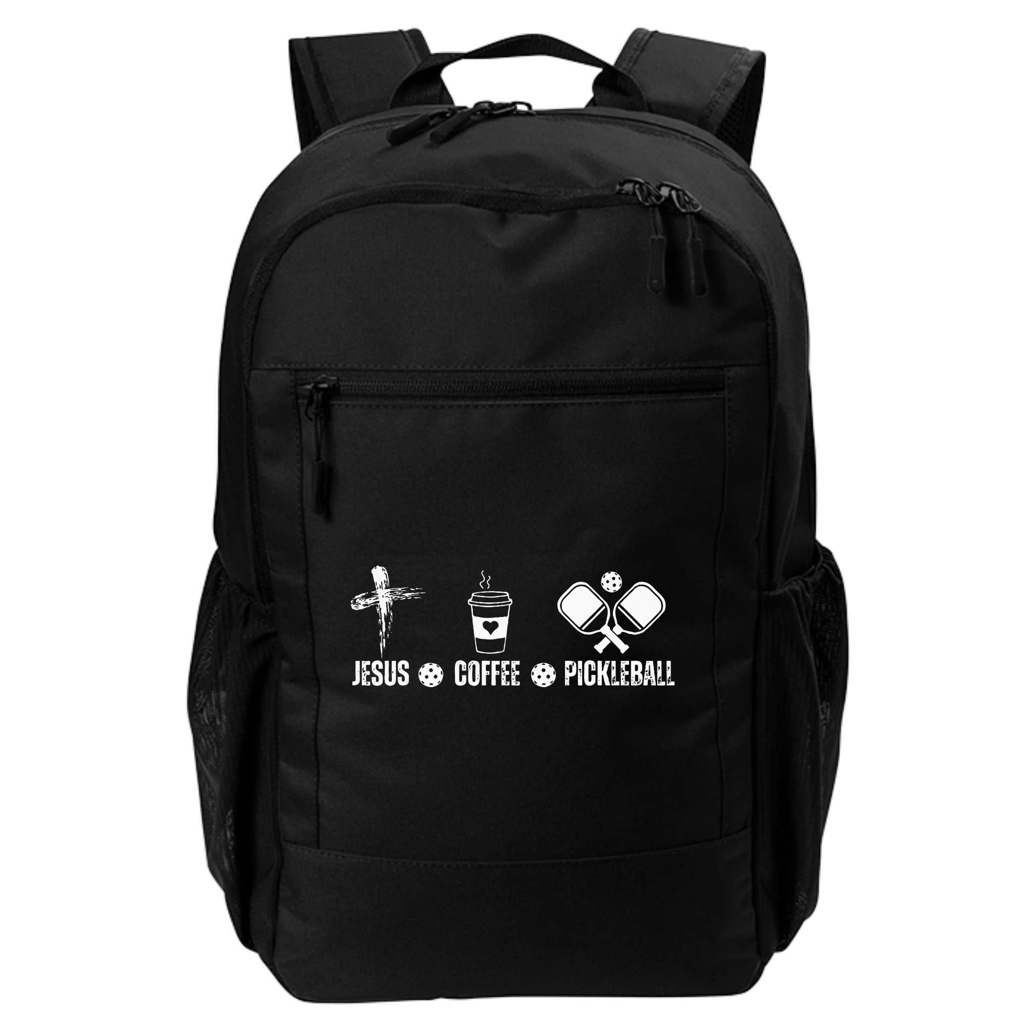 Jesus Coffee Pickleball Funny Christian Pickleball Lovers Backpack