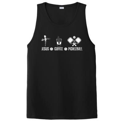 Jesus Coffee Pickleball Funny Christian Pickleball Lovers PosiCharge Competitor Tank