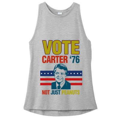 Jimmy Carter Quote Slogan Nuts 1976 President Ladies PosiCharge Tri-Blend Wicking Tank