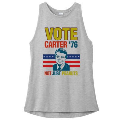 Jimmy Carter Quote Slogan Nuts 1976 President Ladies PosiCharge Tri-Blend Wicking Tank