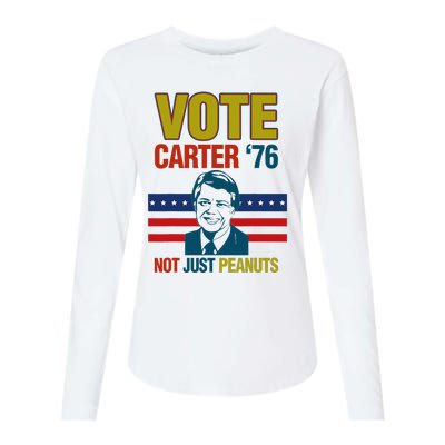 Jimmy Carter Quote Slogan Nuts 1976 President Womens Cotton Relaxed Long Sleeve T-Shirt