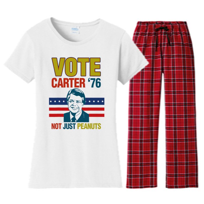 Jimmy Carter Quote Slogan Nuts 1976 President Women's Flannel Pajama Set