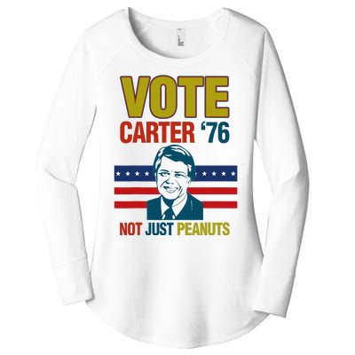 Jimmy Carter Quote Slogan Nuts 1976 President Women's Perfect Tri Tunic Long Sleeve Shirt