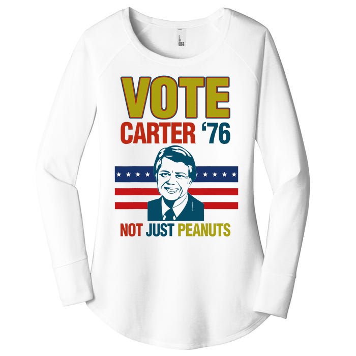 Jimmy Carter Quote Slogan Nuts 1976 President Women's Perfect Tri Tunic Long Sleeve Shirt