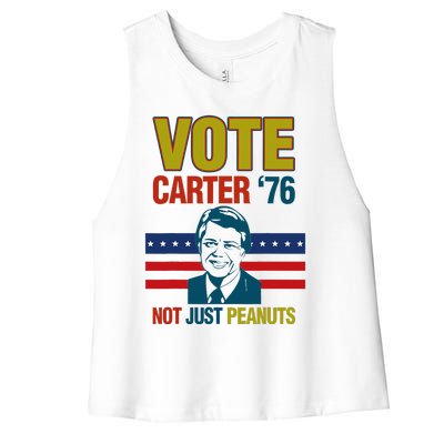 Jimmy Carter Quote Slogan Nuts 1976 President Women's Racerback Cropped Tank