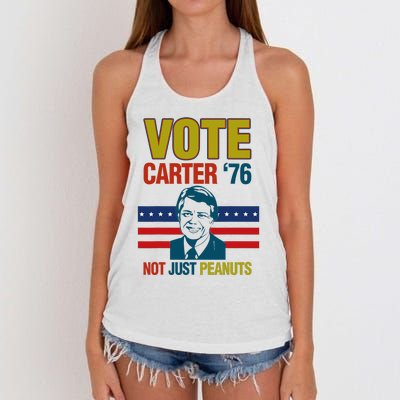 Jimmy Carter Quote Slogan Nuts 1976 President Women's Knotted Racerback Tank