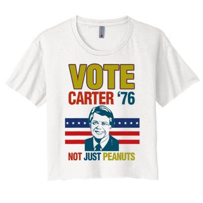 Jimmy Carter Quote Slogan Nuts 1976 President Women's Crop Top Tee