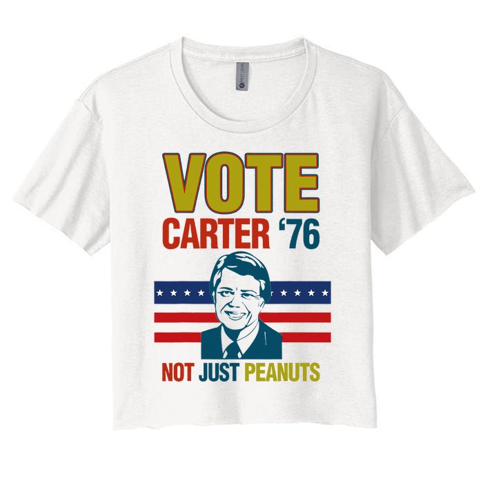 Jimmy Carter Quote Slogan Nuts 1976 President Women's Crop Top Tee