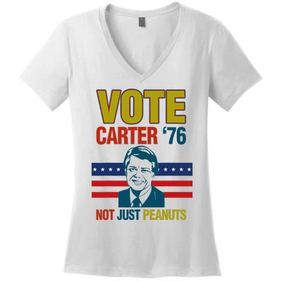 Jimmy Carter Quote Slogan Nuts 1976 President Women's V-Neck T-Shirt