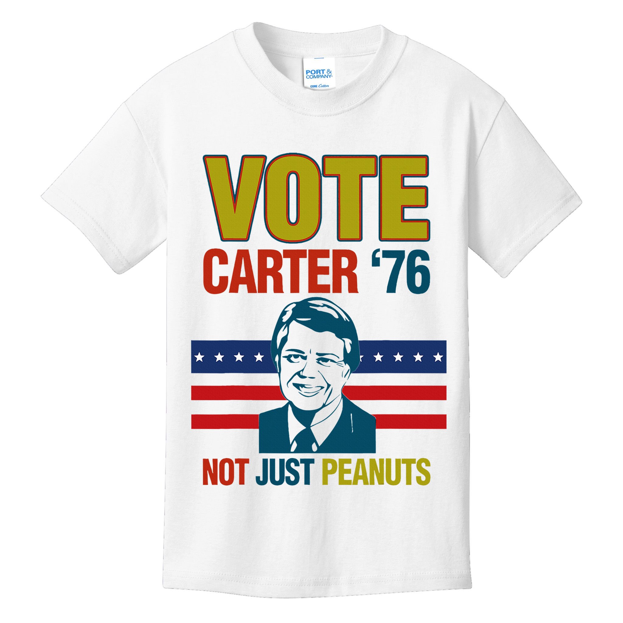 Jimmy Carter Quote Slogan Nuts 1976 President Kids T-Shirt