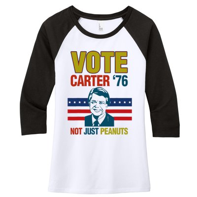 Jimmy Carter Quote Slogan Nuts 1976 President Women's Tri-Blend 3/4-Sleeve Raglan Shirt