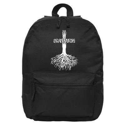 Jesus Cross Roots 16 in Basic Backpack