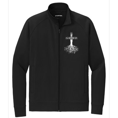 Jesus Cross Roots Stretch Full-Zip Cadet Jacket