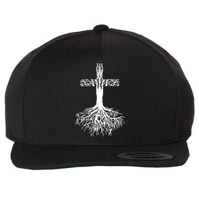 Jesus Cross Roots Wool Snapback Cap