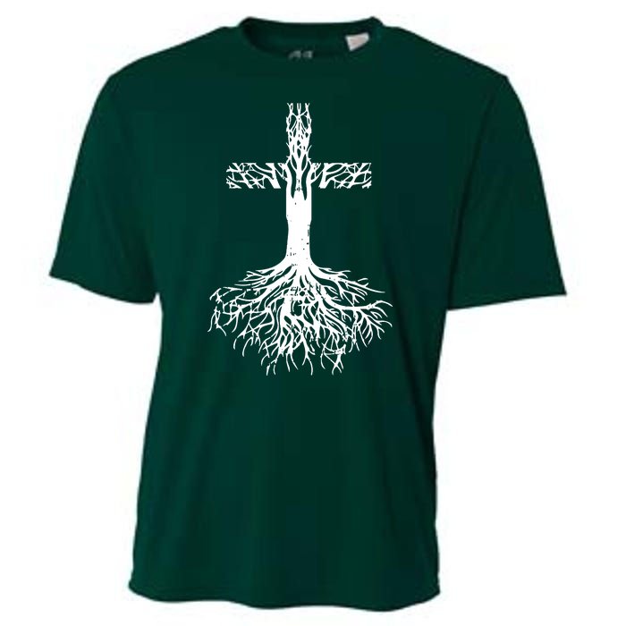 Jesus Cross Roots Cooling Performance Crew T-Shirt