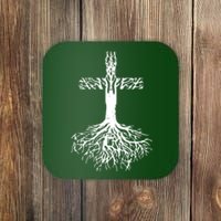 Jesus Cross Roots Coaster