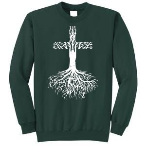 Jesus Cross Roots Tall Sweatshirt