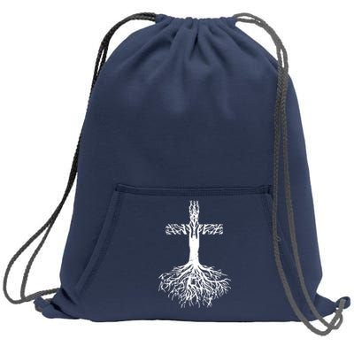 Jesus Cross Roots Sweatshirt Cinch Pack Bag