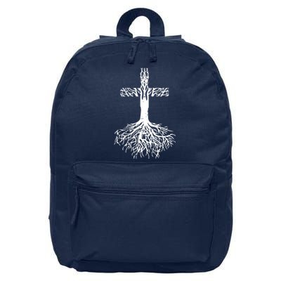 Jesus Cross Roots 16 in Basic Backpack