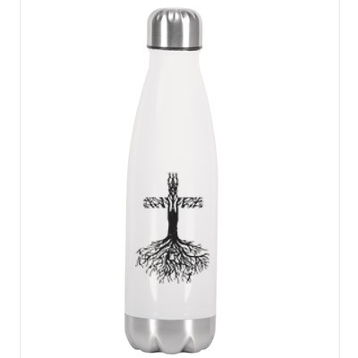 Jesus Cross Roots Stainless Steel Insulated Water Bottle