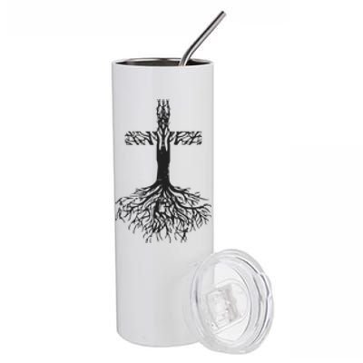 Jesus Cross Roots Stainless Steel Tumbler