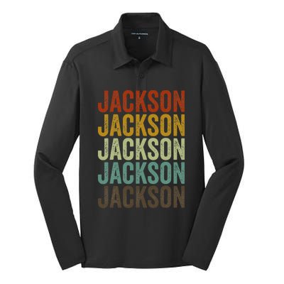 Jackson City Retro Silk Touch Performance Long Sleeve Polo