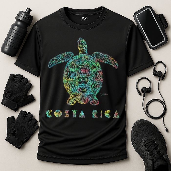 JCombs Costa Rica Sea Turtle Cooling Performance Crew T-Shirt