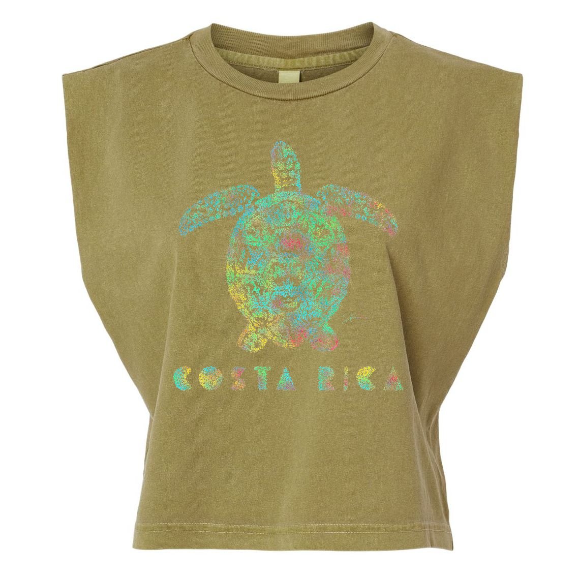 JCombs Costa Rica Sea Turtle Garment-Dyed Women's Muscle Tee