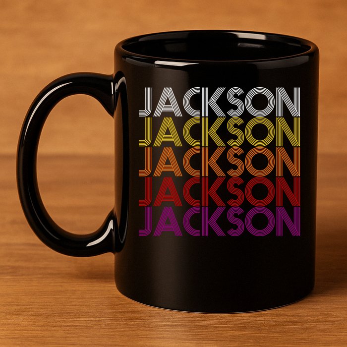 Jackson City Retro 11oz C Handle Ceramic Mug