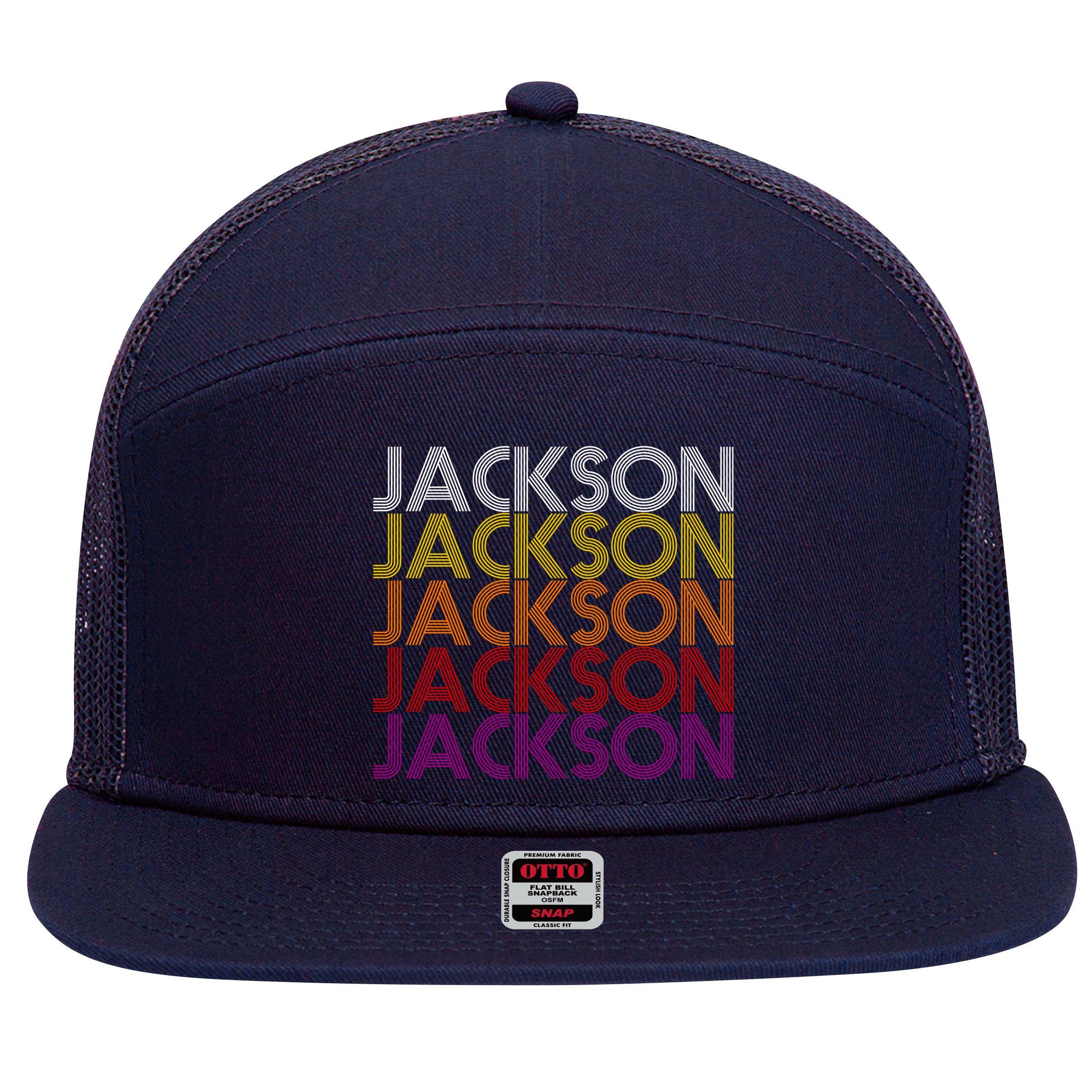Jackson City Retro 7 Panel Mesh Trucker Snapback Hat