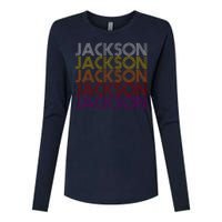 Jackson City Retro Womens Cotton Relaxed Long Sleeve T-Shirt