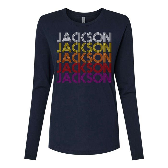 Jackson City Retro Womens Cotton Relaxed Long Sleeve T-Shirt