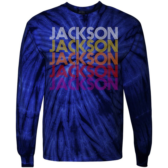 Jackson City Retro Tie-Dye Long Sleeve Shirt