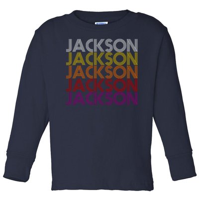 Jackson City Retro Toddler Long Sleeve Shirt